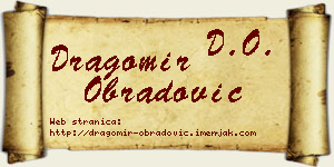 Dragomir Obradović vizit kartica